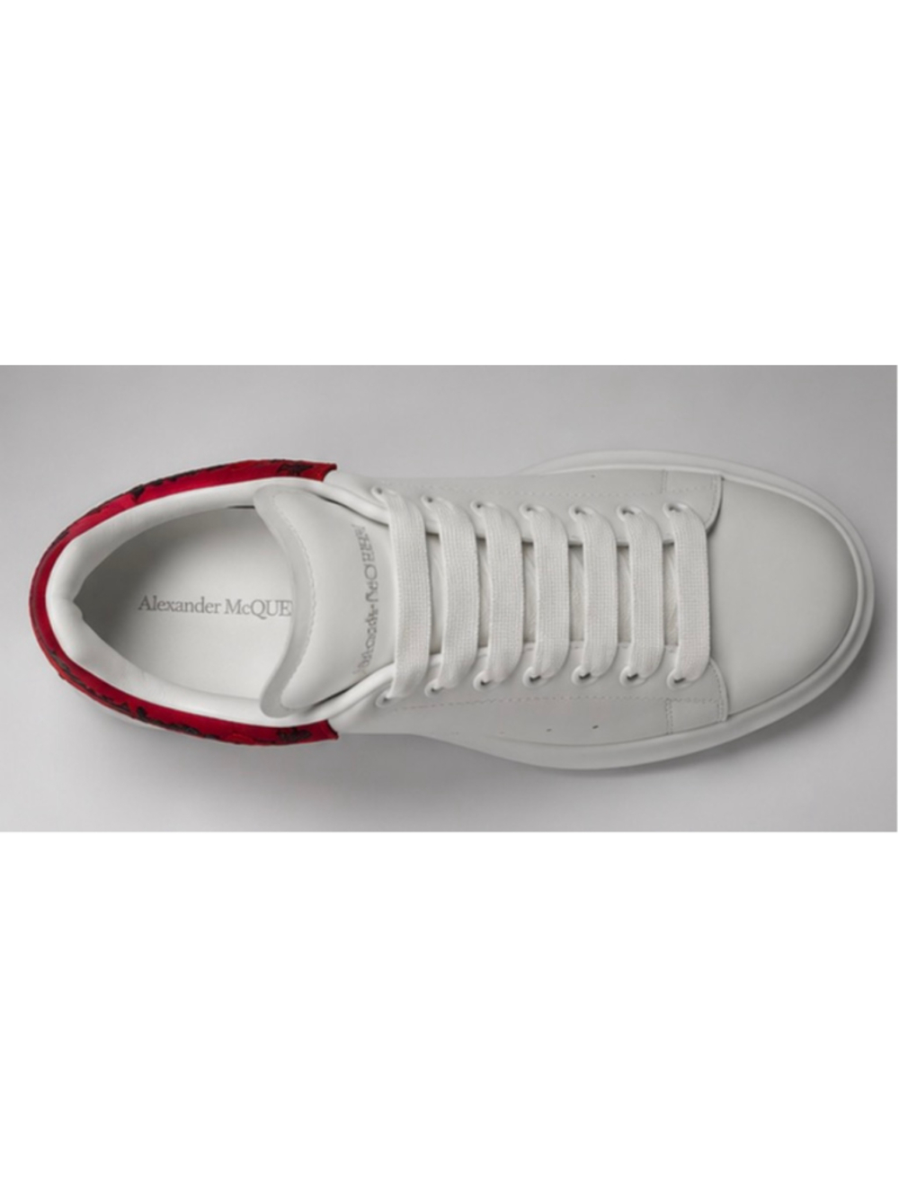 Alexander McQueen Sneakers White Red Floral Black Sequin 40/7 Limited Edition, - Picture 2 of 4